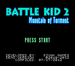 Battle Kid 2 - Mountain of Torment (Demo 2) Title Screen